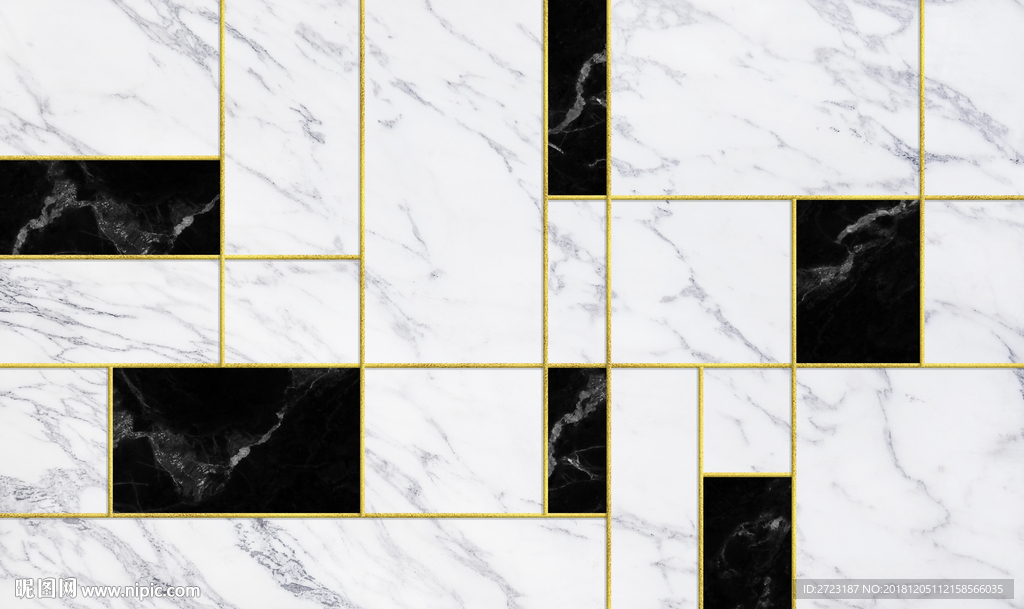 个性方块仿大理石纹壁画背景墙画