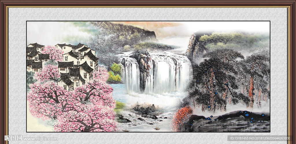 山水中堂画