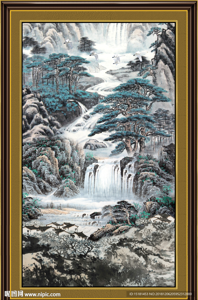 山水中堂画