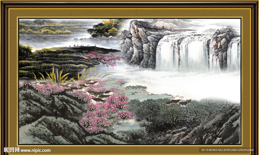 巨幅山水画 山水中堂画