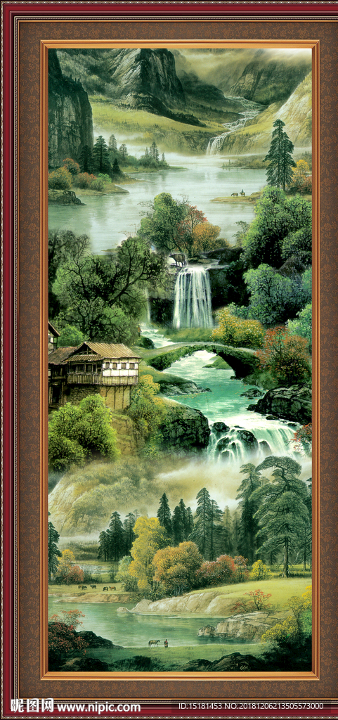 巨幅山水画 山水中堂画