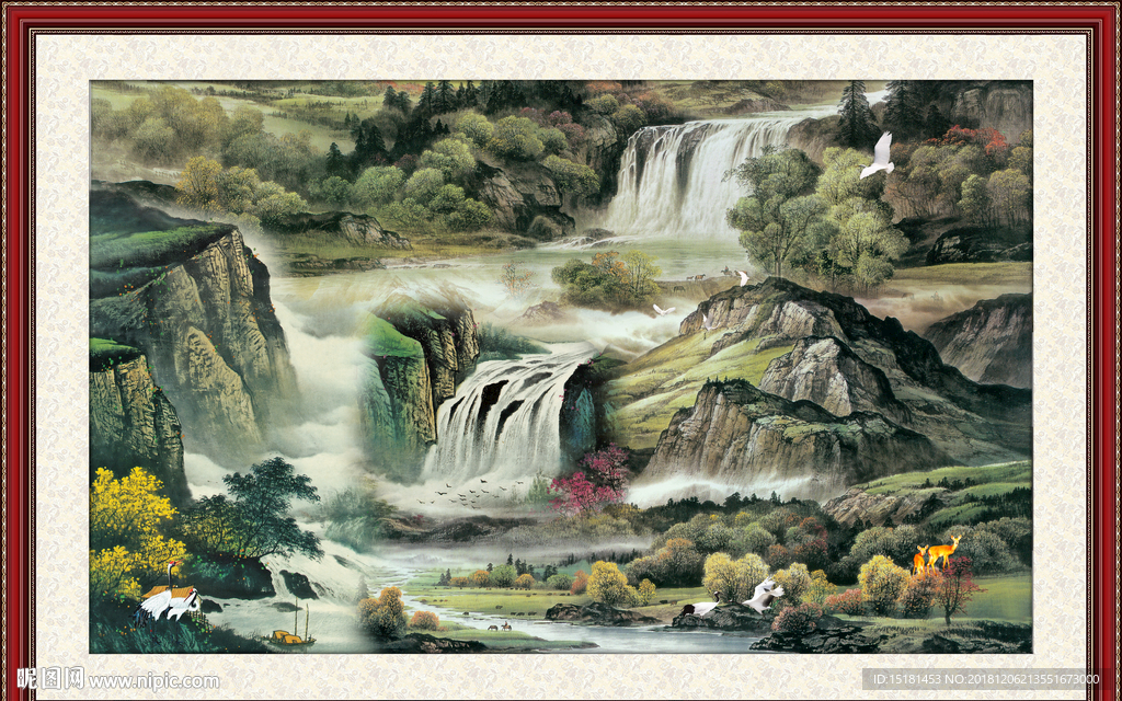 巨幅山水画 山水中堂画