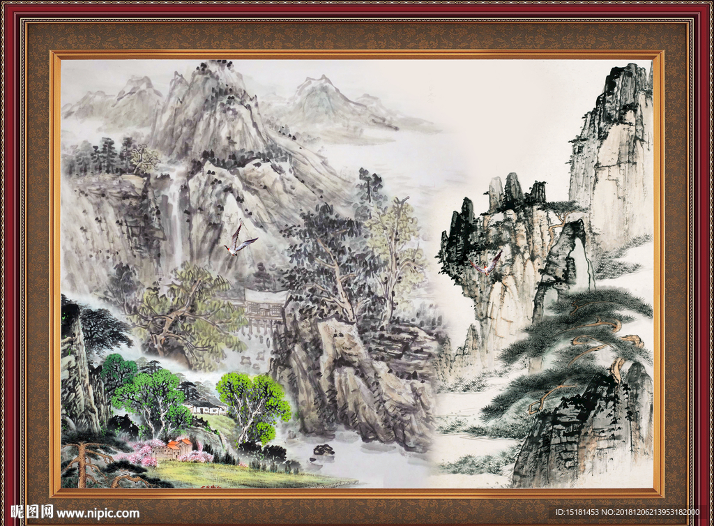 巨幅山水画