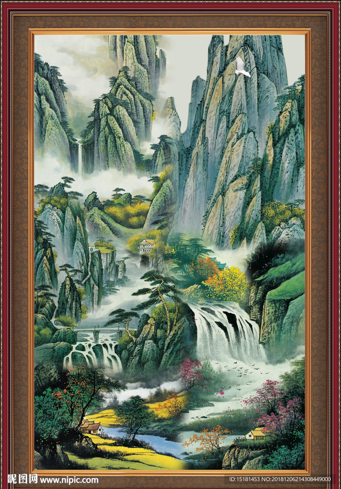 巨幅山水画 山水中堂画
