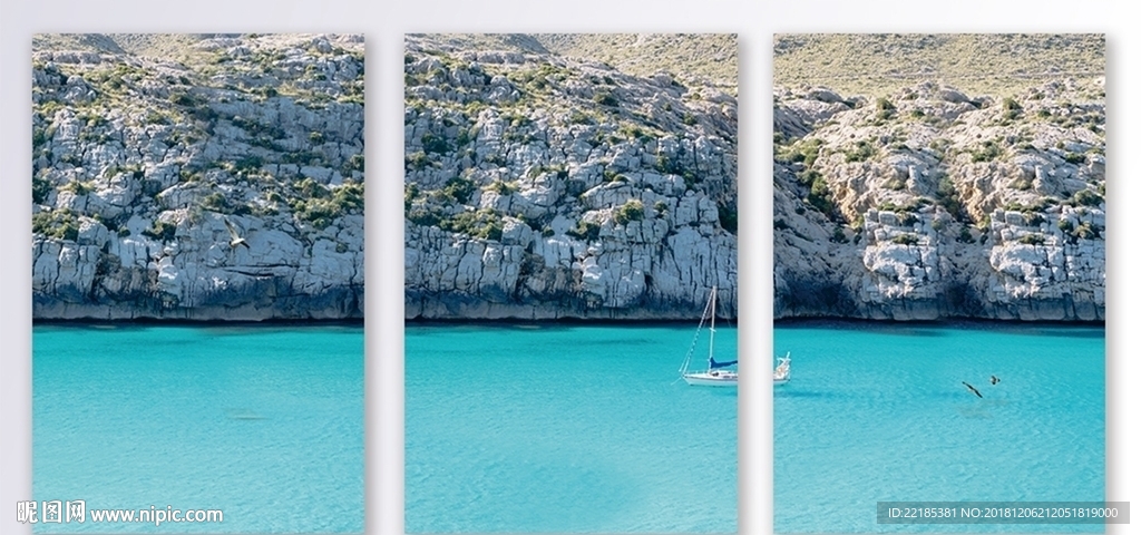 唯美大气沿海风景创意装饰画