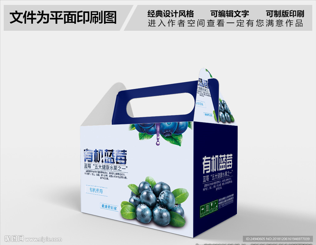 蓝莓包装盒设计