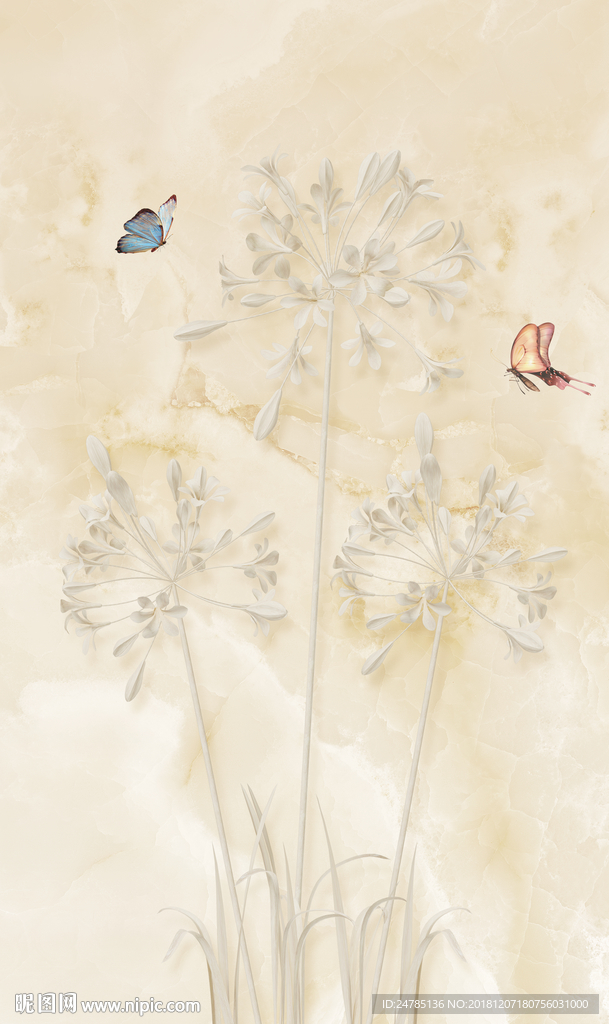 小清新蒲公英立体玄关