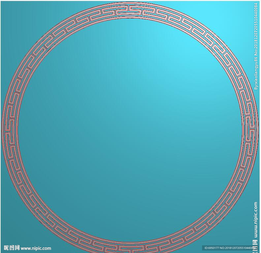 圓形萬字回紋邊框掛屏精雕浮雕設計圖__圖片素材_其他_設計圖庫_暱圖