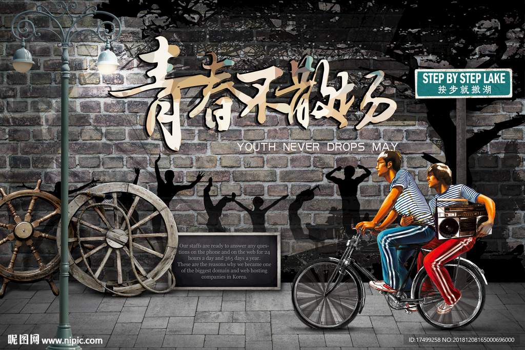 复古怀旧酒吧背景墙图片