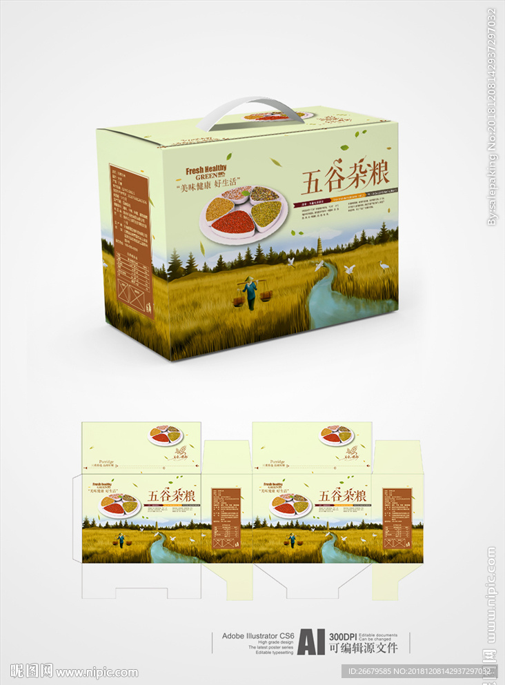 杂粮包装箱(平面图)