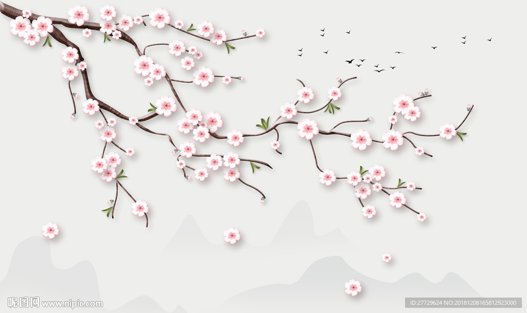 梅花背景墙