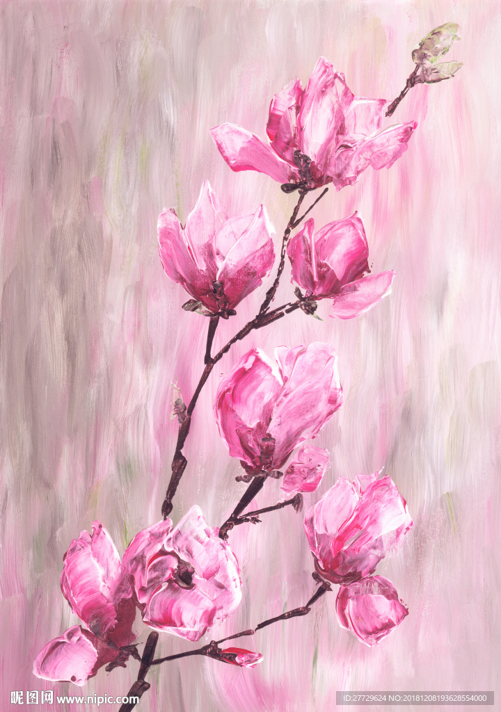 玉兰花抽象画
