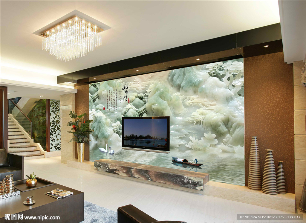 电视背景墙 室内 背景墙 客厅