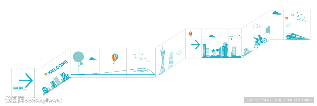 房地产看房通道楼道包装