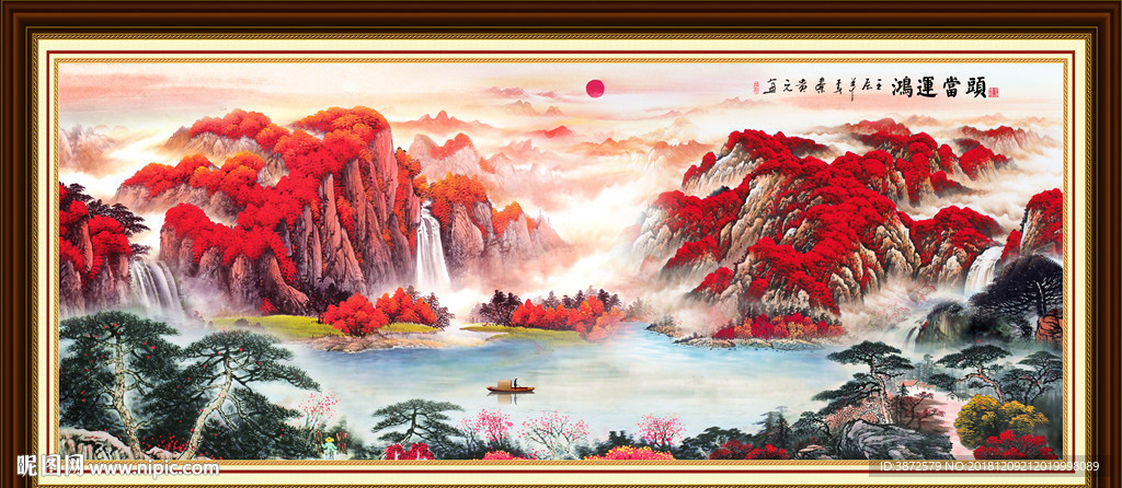 鸿运当头国画