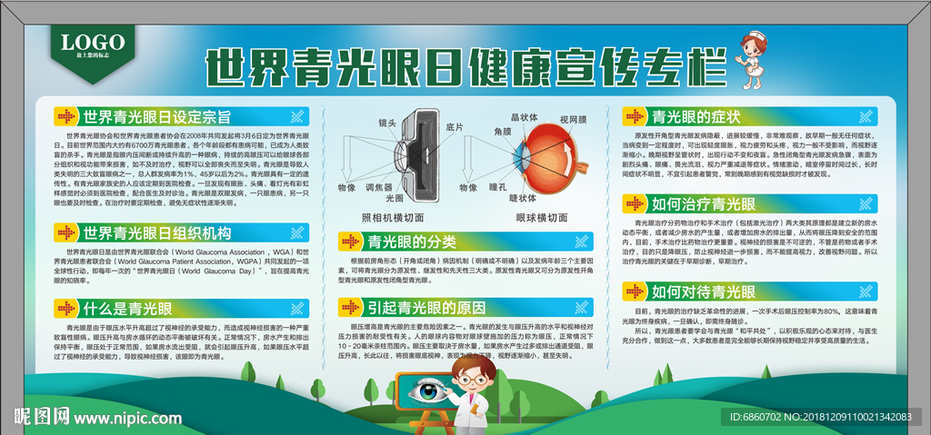 世界青光眼日健康宣传栏