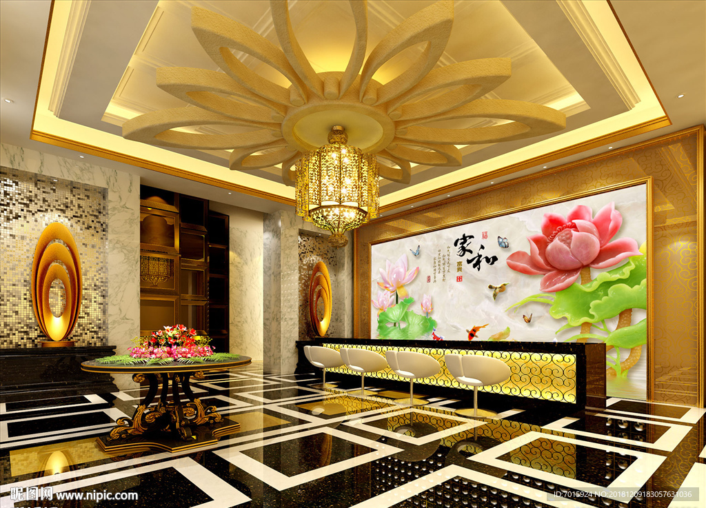 电视背景墙 瓷砖背景墙 客厅