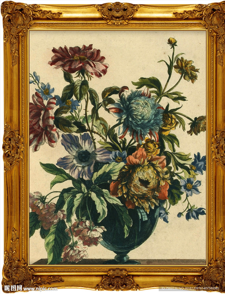 高清花卉油画