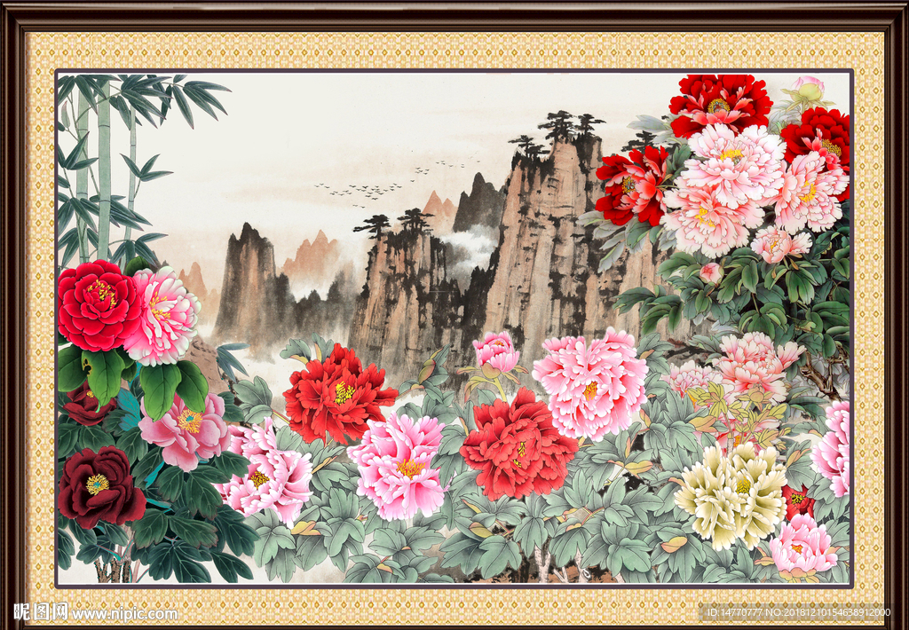 花开富贵图 富贵满堂 吉祥如意