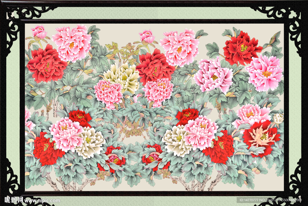 花开富贵图 富贵满堂 吉祥如意