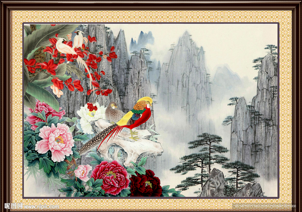 国画牡丹
