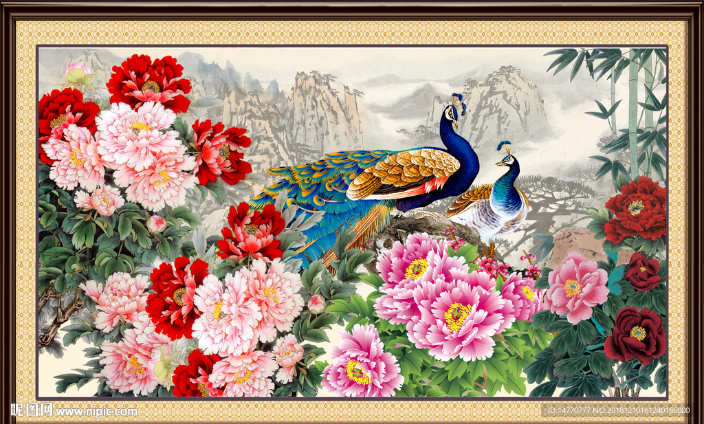 富贵牡丹 富贵有余 花开富贵图