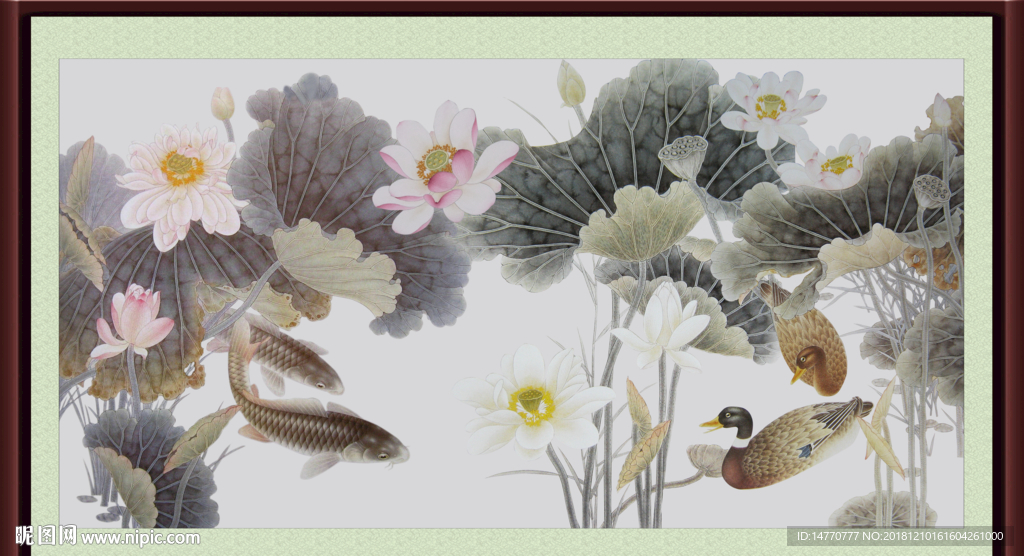 国画荷花