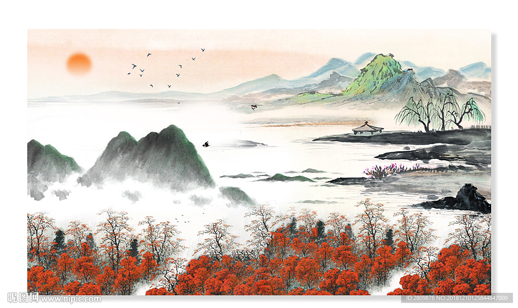 水墨江南风景