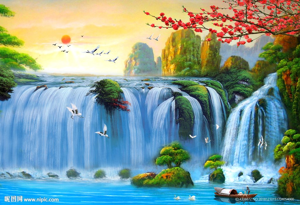 油画山水