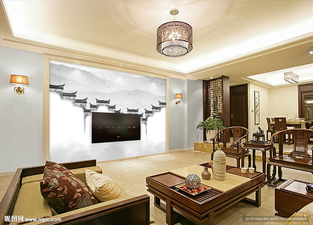 电视墙 电视背景墙 背景墙画