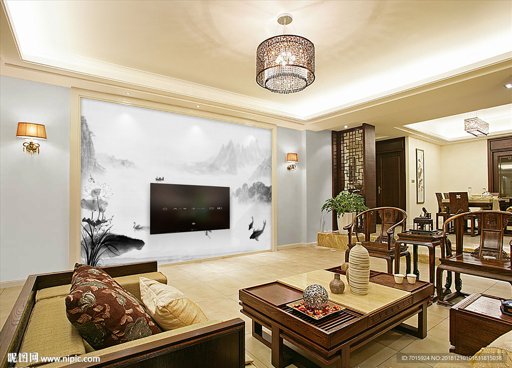 电视墙 电视背景墙 背景墙画