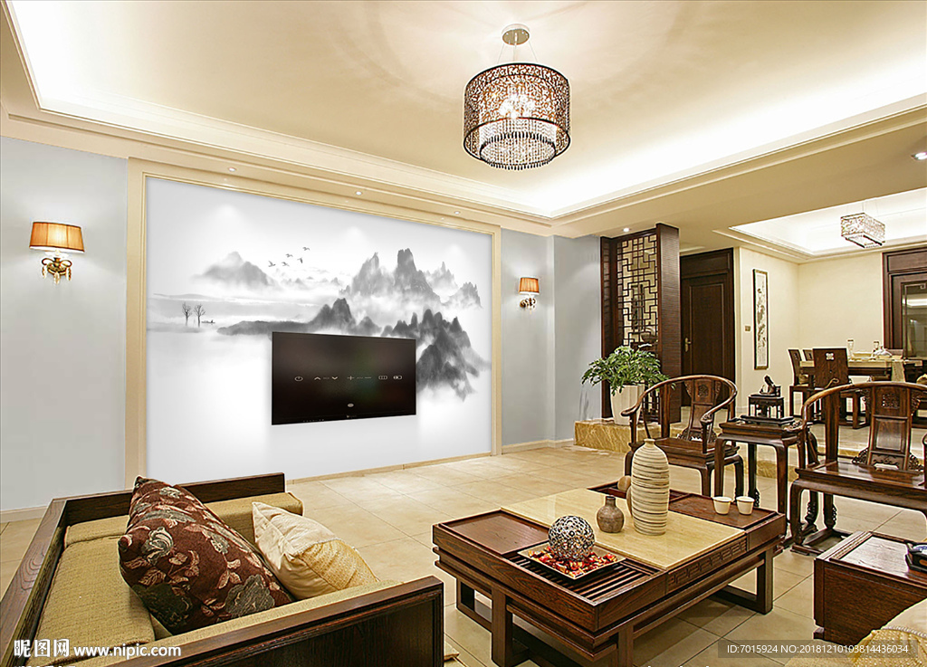 电视墙 电视背景墙 背景墙画