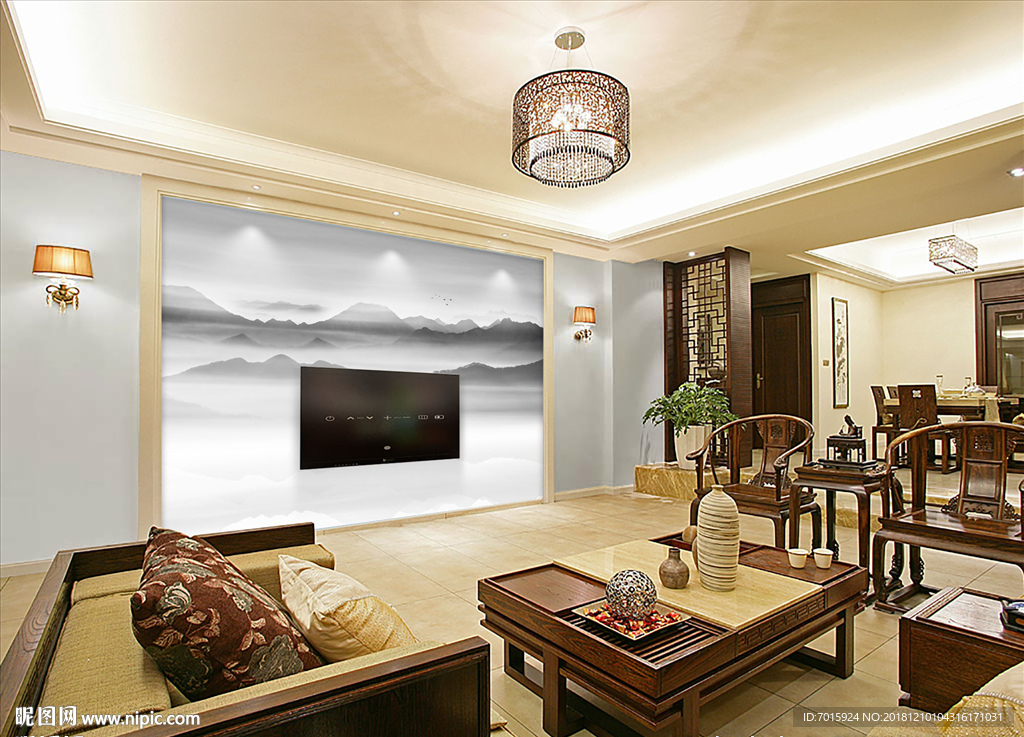 电视墙 电视背景墙 背景墙画