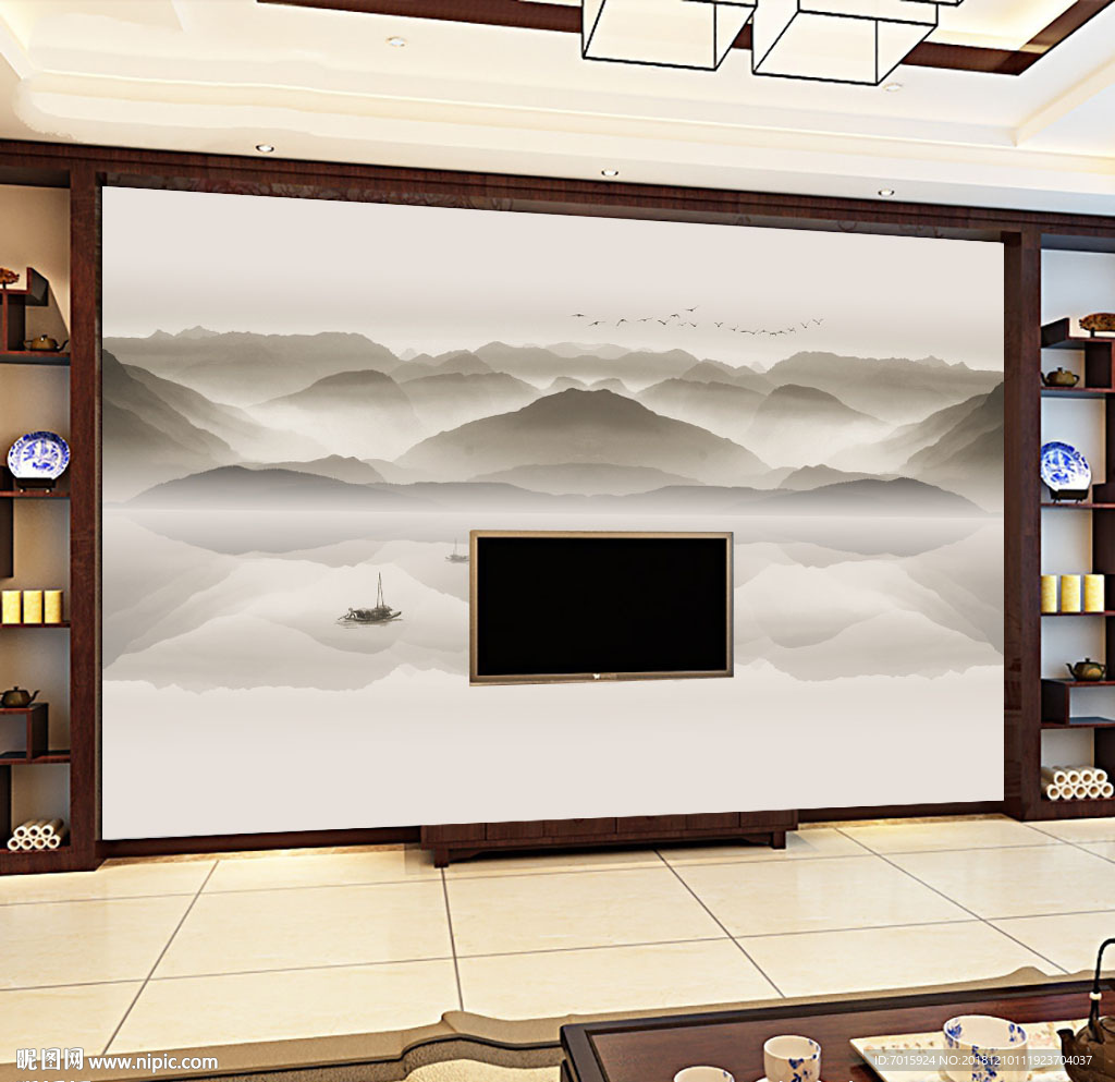 电视墙 电视背景墙 背景墙画