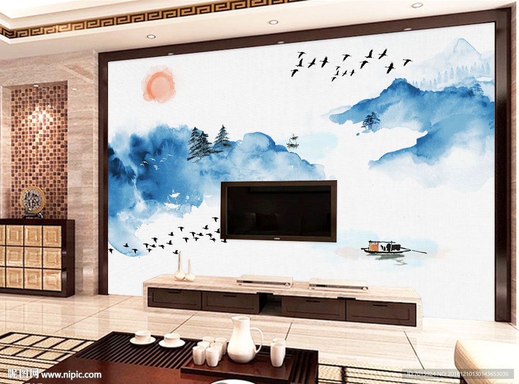 新中式 山水画 抽象山水艺术