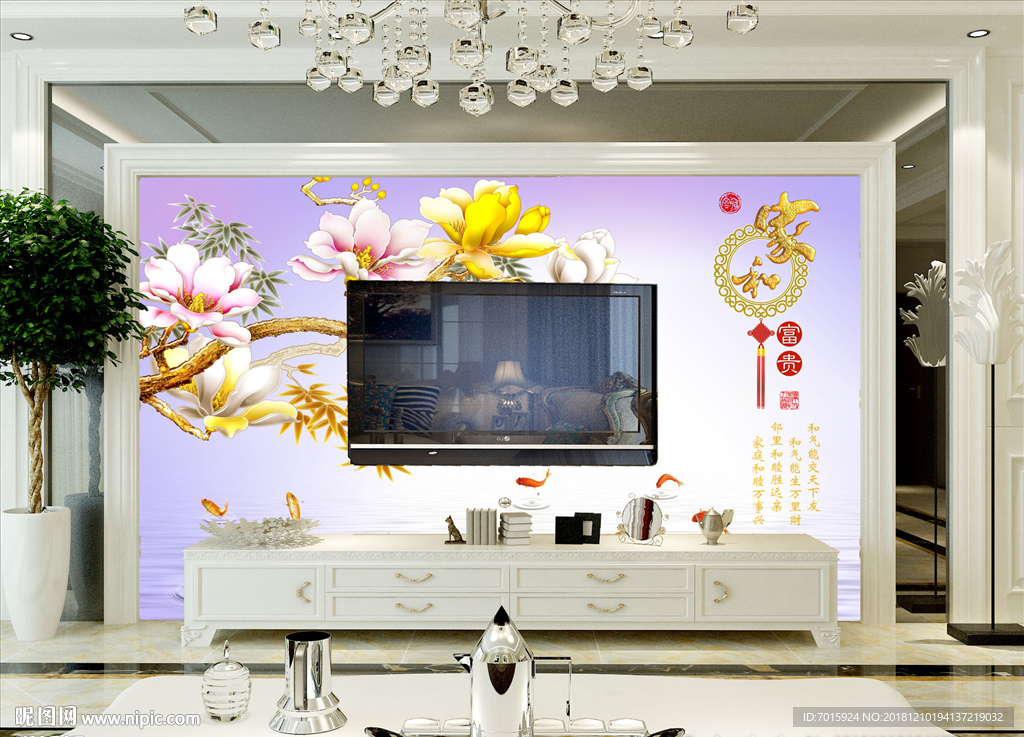 中式背景墙 电视背景墙