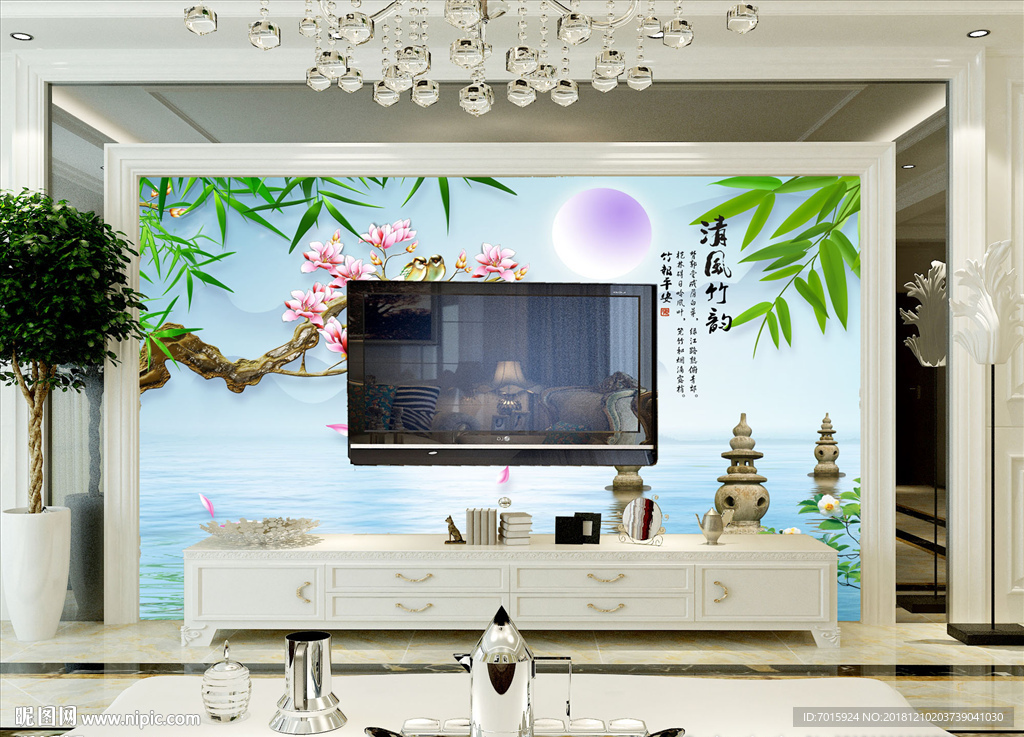 高清 中式 山水 水墨 唐韵