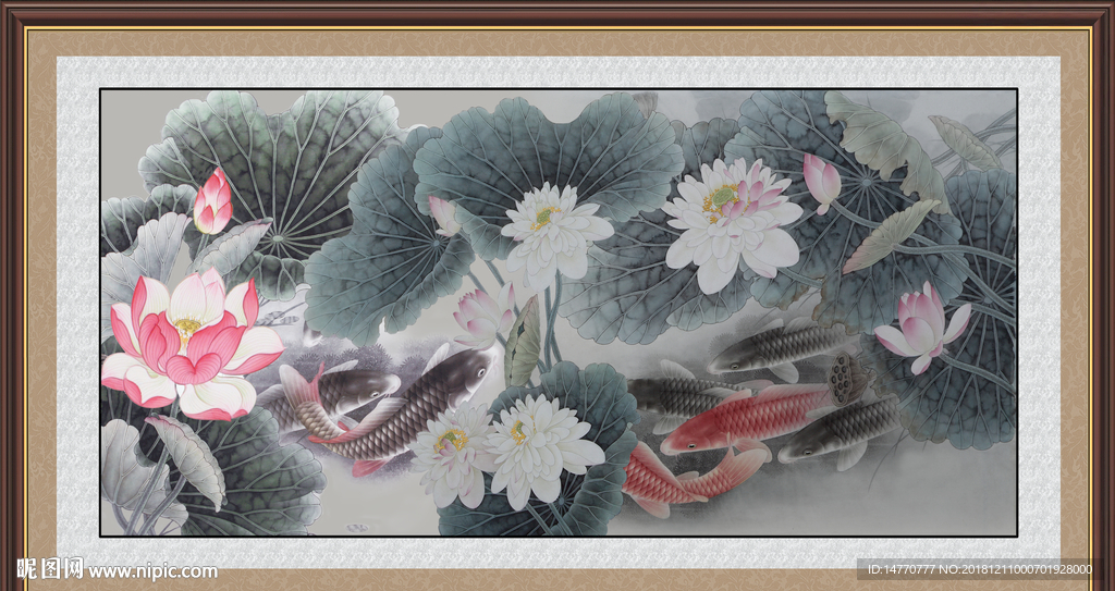 水墨荷花