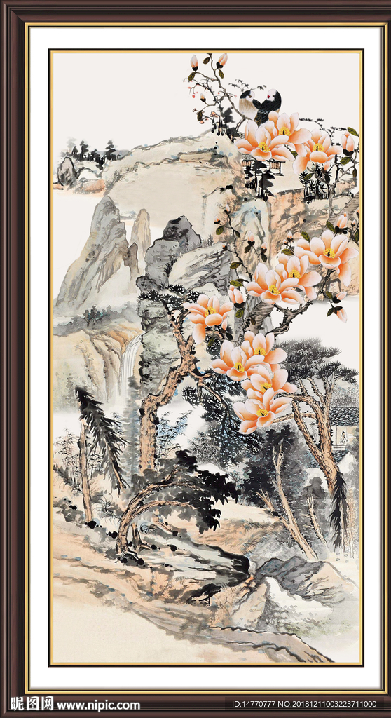 人间仙境 风景画 花鸟国画