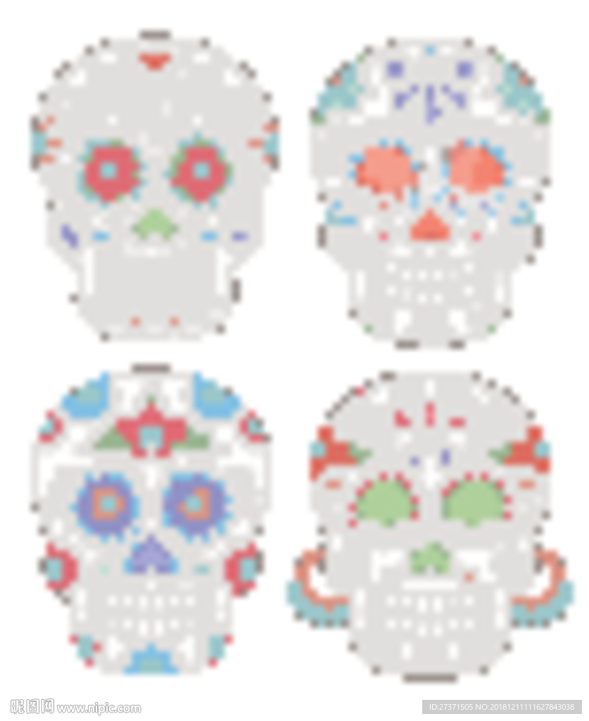 创意骷髅头AI素材