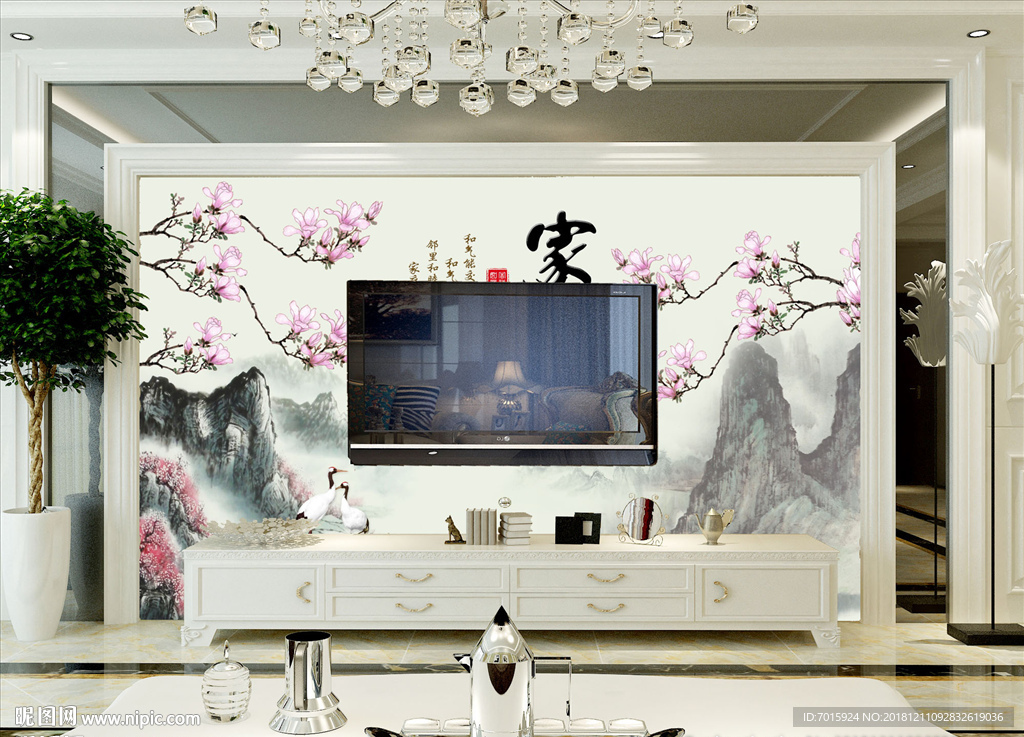 高清 花开富贵 牡丹 花鸟 福