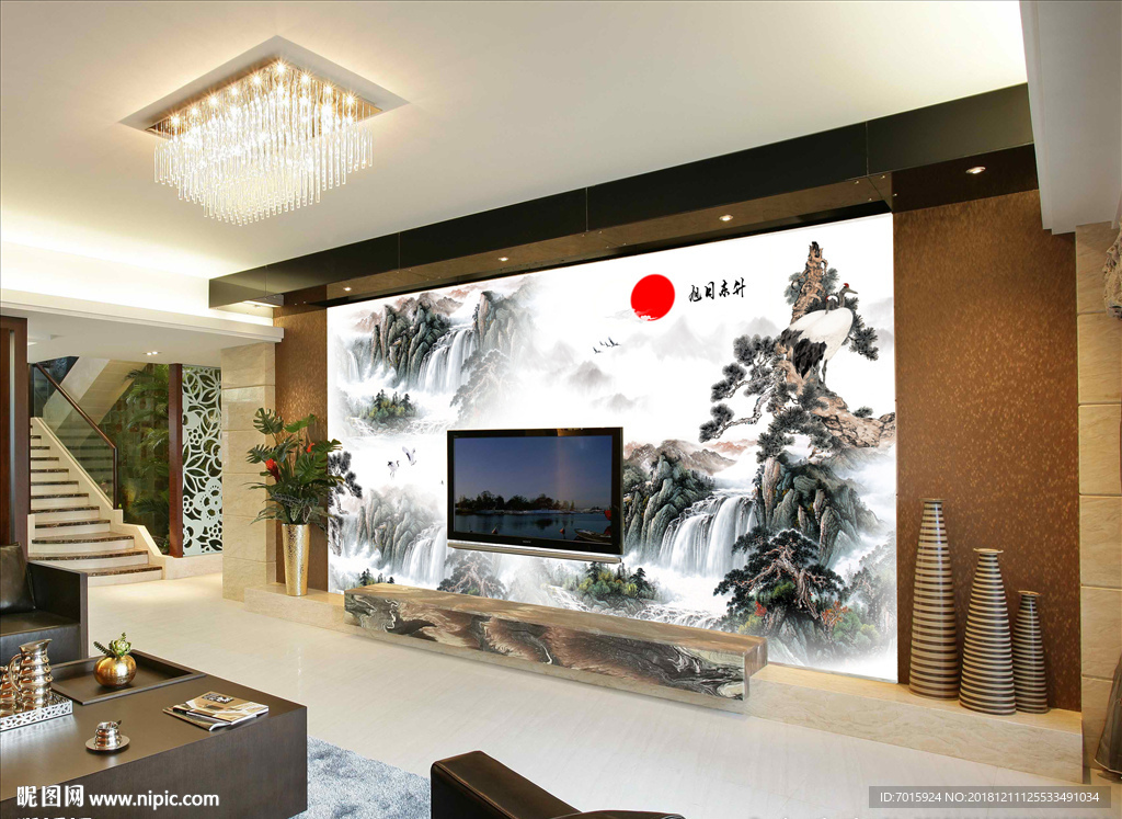 电视背景墙 客厅背景墙 沙发背