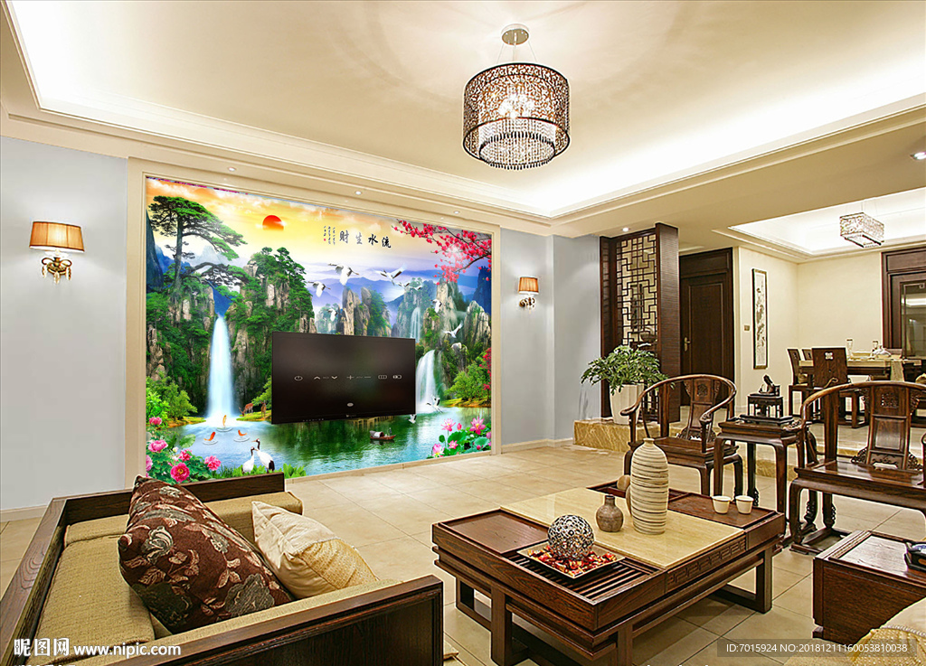 黄山迎客松 山水 风景 电视背