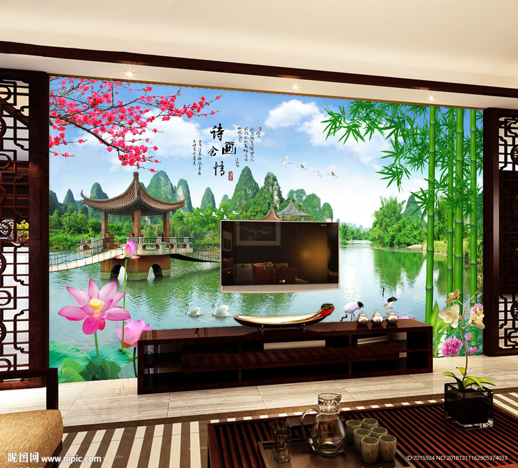 电视背景墙 背景墙 室内背景墙