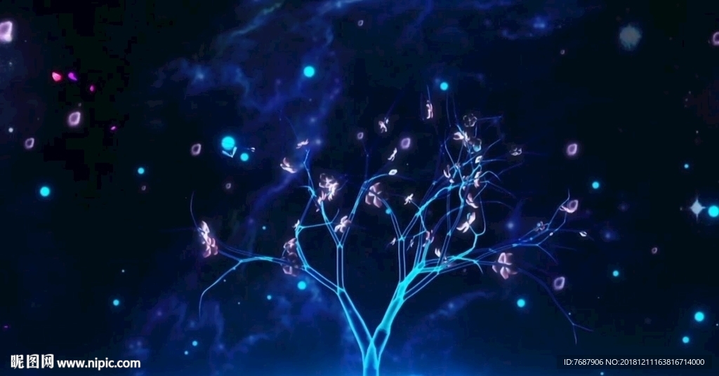 星空树绚丽舞台背景