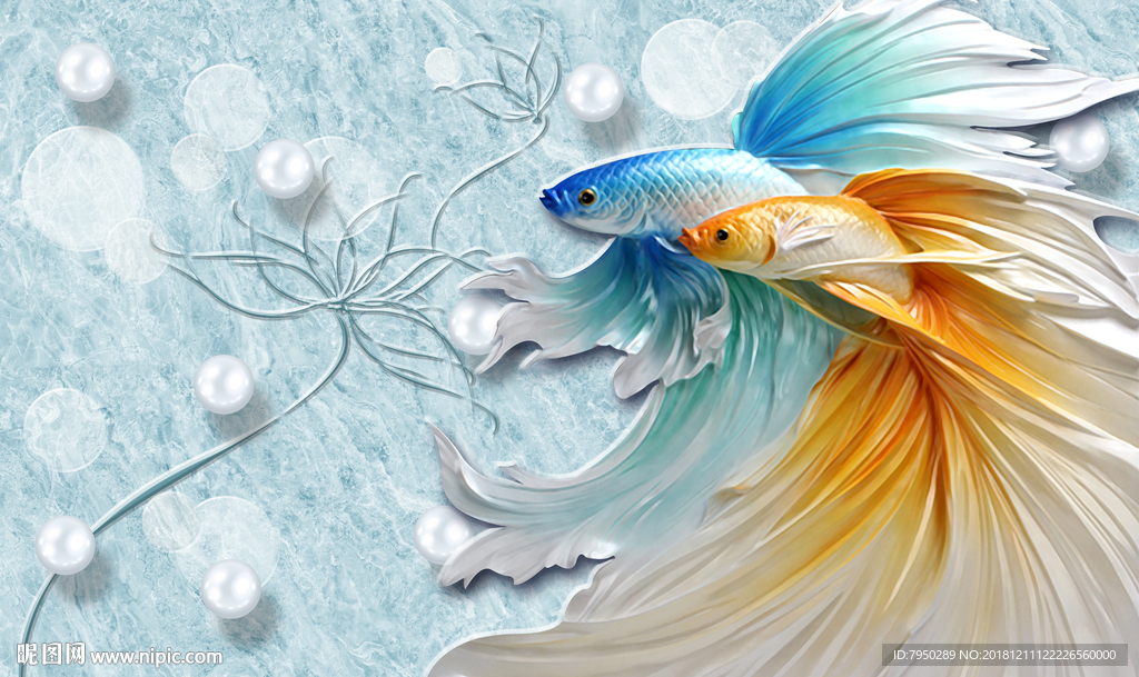 新中式浮雕花朵背景墙