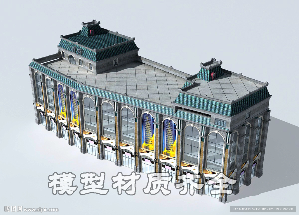 欧式商铺模型