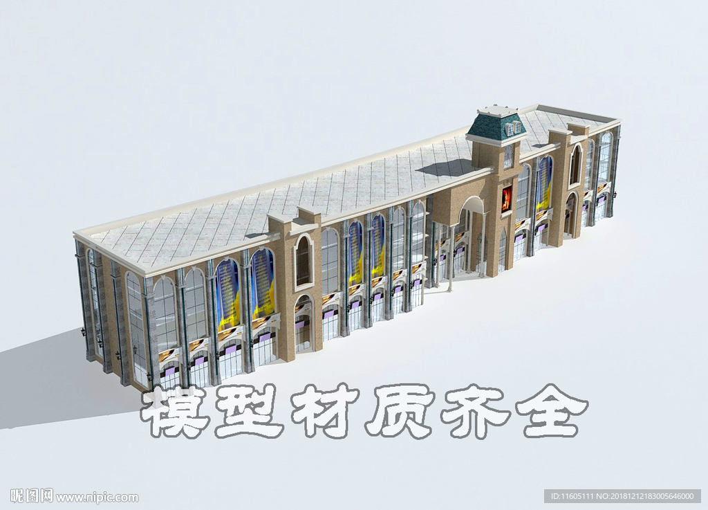 欧式商铺模型