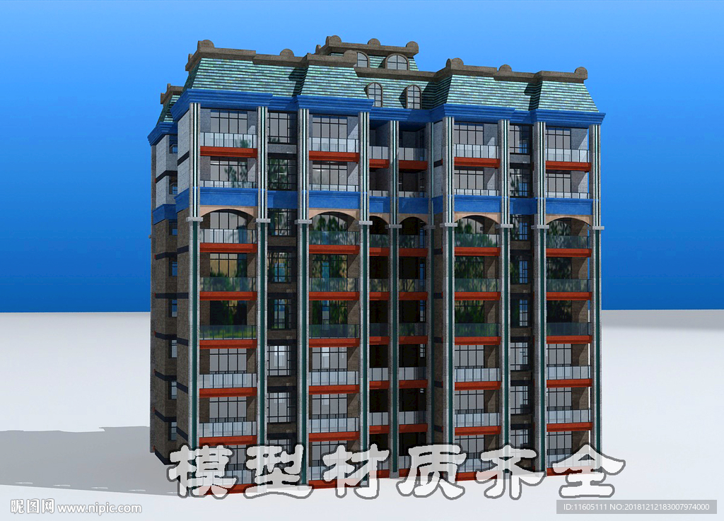 欧式住宅楼模型