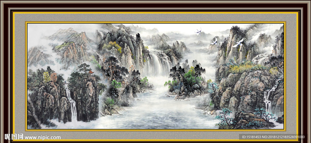 客厅画 晶瓷画 卧室大好河山